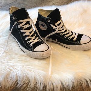 Converse black high tops